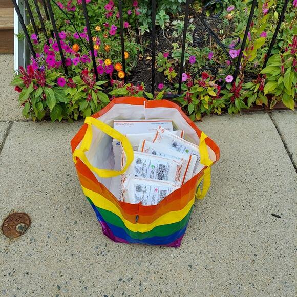 IKEA - Storstomma Large and Small Multicolor Bag Tote Support LGBTQ+ Gay Pride - Picture 2 of 12